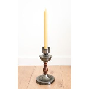 Metal and Wooden Candle Holder